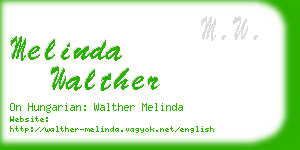 melinda walther business card